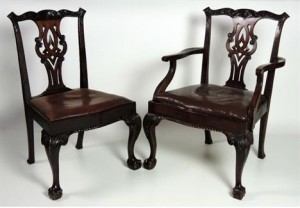 A set of 10 Chippendale style dining chairs (1,600-2,200)