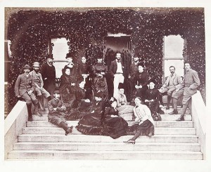 Oscar Wilde is on the right of this photograph.