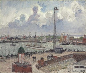 CAMILLE PISSARRO, L’Anse des Pilotes et le Brise-Lames Est, Le Havre (1903), $1,000,000-1,500,000 Courtesy Christies Images Ltd., 2014