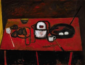 WILLIAM SCOTT, R.A. TABLE STILL LIFE signed and dated 53 (£200,000-300,000).