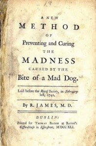 A method of curing the madness caused by the bite of a mad dog.