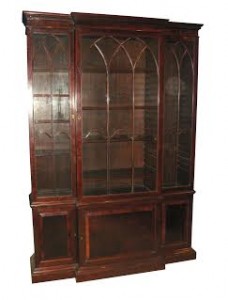 A 19th century Irish breakfront bookcase (3,000-5,000).
