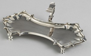 A George III Cork silver snuffer tray by George Hodder sold for 1,700.