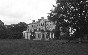 A photo of the now demolished Mote Park House with the entrance portico.