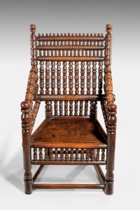 An early Turner's Throne Chair at Thomas Coulborn and Sons.