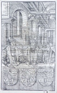 Peter Gottlandt (German, 16th century) The three Dukes of Saxony, woodcut.