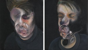 Francis Bacon, Two Studies for Self-Portrait, 1977, oil on canvas