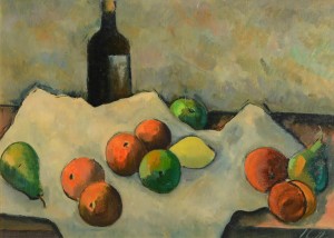 Peter Collis RHA (1929-2012) Still Life - Fruit and Wine  (2,500-3,500).