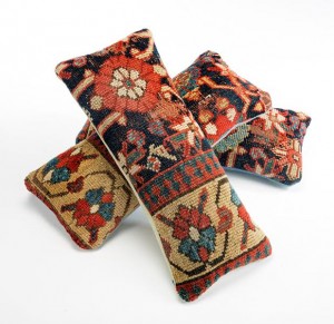 Vintage "mina khani" rug cushions.