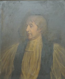 After William Cuming - late 18th early 19th century Irish School - Half length  portrait of  Rev. John Kearney,