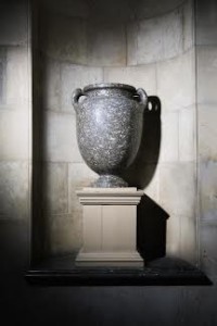 A monumental granite vase with graceful leaf-shaped handle terminals, from Roman Egypt, circa 1st Century B.C., said to have been found in the Baths of Augustus in Rome and acquired by Frederick Howard in 1801 at the sale of the Bessborough Collection (£400,000 - 600,000)