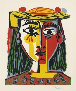 Pablo Picasso - Buste de Femme au Chapeau  1962 (£200,00-300,000) © Christie’s Images Limited 2015
