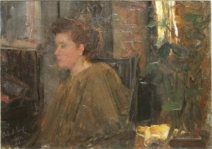 Walter Frederick Osborne - A Pensive Moment (1894) (12,000-16,000).