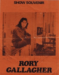 Rory Gallagher - tour progamme, c1972 (signed) (350-400)