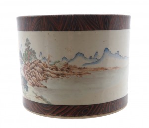 Chinese Republican Period polychrome brush pot (2,500-3,500).