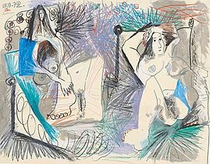 Pablo Picasso - Deux Nus Couches - at Thomas Gibson Fine Art.