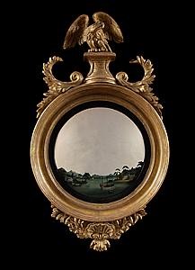A pair of Regency convex mirrors by Thomas Fentham (1771-1801) at Carlton Hobbs.
