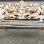 One of the pair of Fern and Leaf garden benches.