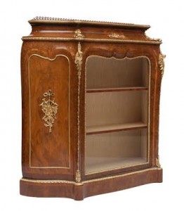 A late 19th century French walnut and burr walnut side cabinet at Hegarty's (6,000-10,000).
