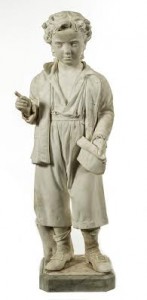 A 19th century carved marble figure (5,000-6,000).