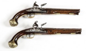 A pair of Irish provincial holster pistols (7,000-9,000).