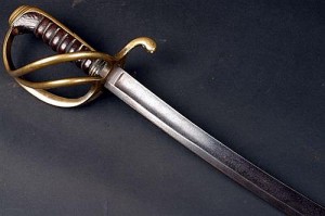 A Confederate Cavalry sabre from the American Civil War.