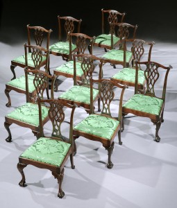A rare set of 12 Irish chairs