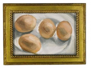 Lucian Freud, Four Eggs on a Plate, 2002. Copyright Sotheby's 