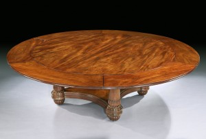 A George IV circular extending dining table.