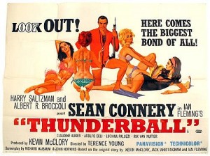 Thunderball cinema poster. 1965 (2,000-3,000).