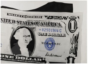 Andy Warhol - One Dollar Bill (Silver Certificate) sold for £20.9 million.