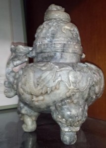 A Chinese jade censer.