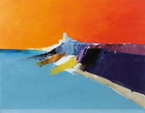  Donald Hamilton Fraser's Seascape - Headland Orange and Blue (3,000-5,000). 