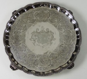 A large English salver by Paul Storr, London c1824 (6,000-8,000).