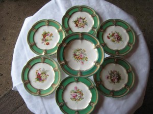 A Victorian hand painted dessert service at Brian Hurley (395).