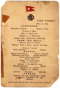 The Titanic lunch menu photo credit: Lion Heart Autographs ?