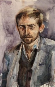 A portrait of Neil Hannon, lead singer with The Divine Comedy, by Aine Divine 