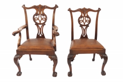 Set of ten nineteenth-century Chippendale chairs (8,000-12,000)
