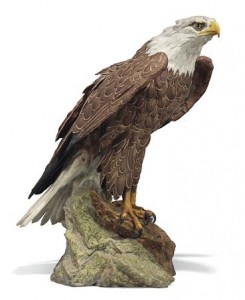 A 20th century Kaiser bisque figure of an American bald eagle, modelled by Gerd Pitterkoff