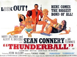 A poster for Thunderball (2,000-3,000).