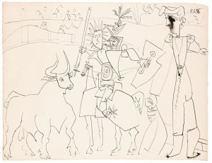 Pablo Picasso - Chevalier picador dans l'arène (£120,000-180,000).