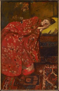 George Hendrik Breitner - Girl in a red kimono.