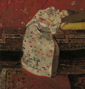 George Hendrik Breitner - Girl in white kimono.