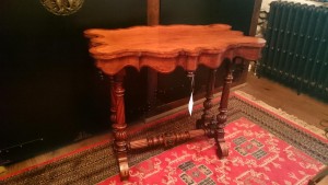 An inlaid 19th century table.