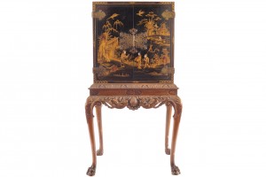 Early 20th century lacquered cabinet on stand (2,500-3,500).