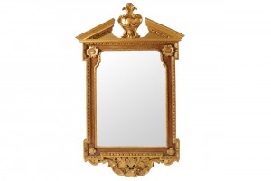 A George II parcel gilt and painted pier mirror (2,500-3,500).