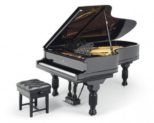 A GERMAN EBONISED ‘MODEL B’ GRAND PIANO STEINWAY & SONS (EST. 1853), HAMBURG, 1909, RESTORED IN 2002. Courtesy Christie's Images Ltd., 2013.