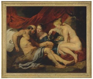 SIR PETER PAUL RUBENS (Seigen 1577-1640 Antwerp), Lot and his Daughters, circa 1613-1614. Courtesy CHRISTIE'S IMAGES LTD. 2016