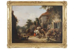 William Shayer (1787-1879) - A bustling town (6,000-9,000)