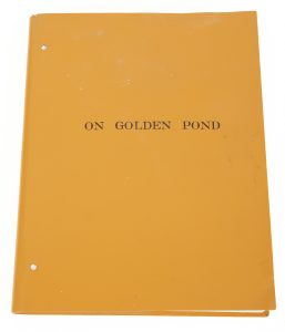 CAST SIGNED ON GOLDEN POND SCRIPT An {On Golden Pond} (Universal, 1981) - $800-1.200